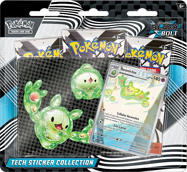 [Preorder] Pokémon Black Bolt Tech Sticker Collection Blister: Reuniclus